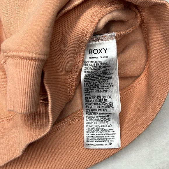 Roxy Pullover Floral Graphic Hoodie Sweatshirt Size L - Picture 9 of 10